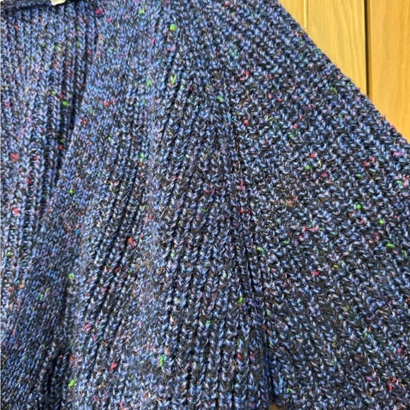 Vintage Blueprint Wool Blend Button Front Cardigan with Pockets / Large - Picture 11 of 13